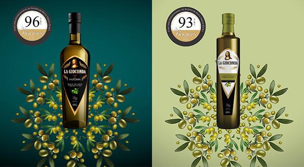 Los dos aceites de oliva virgen extra con su sello del premio ganado